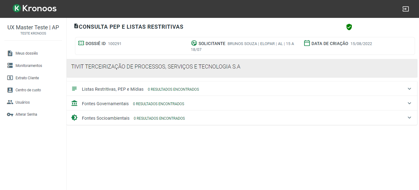 Monitoramento de PEP e Listas Restritivas